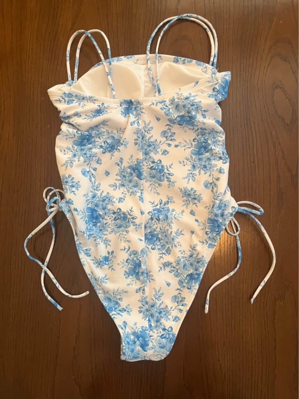 Wild Fable White and Blue Floral One Piece Swimsuit - Picture 3 of 8
